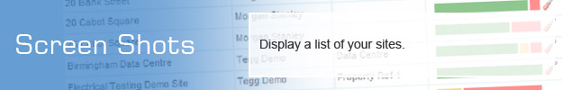 Screen Shots - Display a list of your sites.